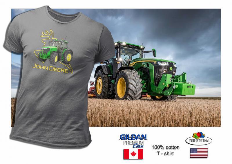 John Deere traktor mintás póló