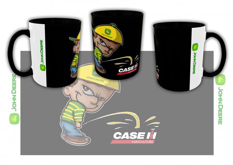 John Deere Vs Case IH mintás bögre