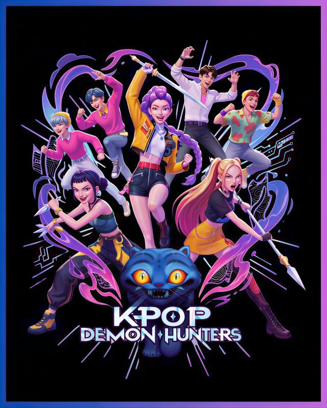 K-pop demon hunters mintás póló