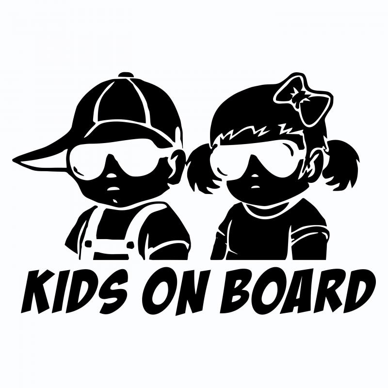 Kids on board matrica