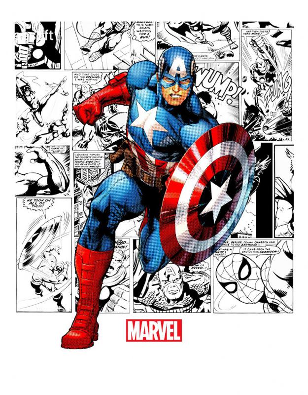 Marvel - Avengers  Amerika kapitány mintás póló
