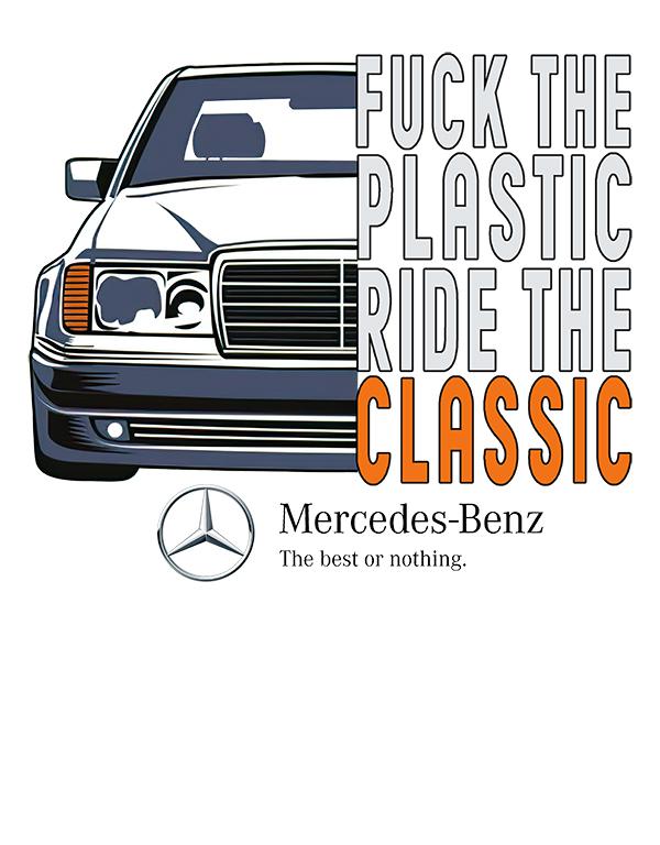 Mercedes W124 mintás póló 2