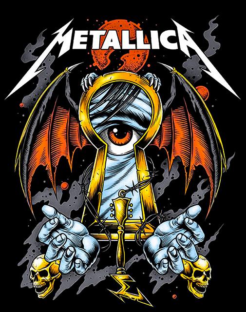 Metallica mintás póló 2