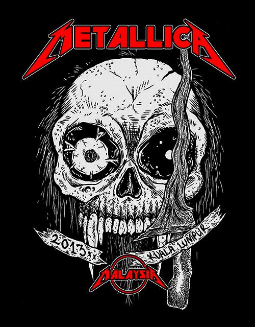 Metallica mintás póló