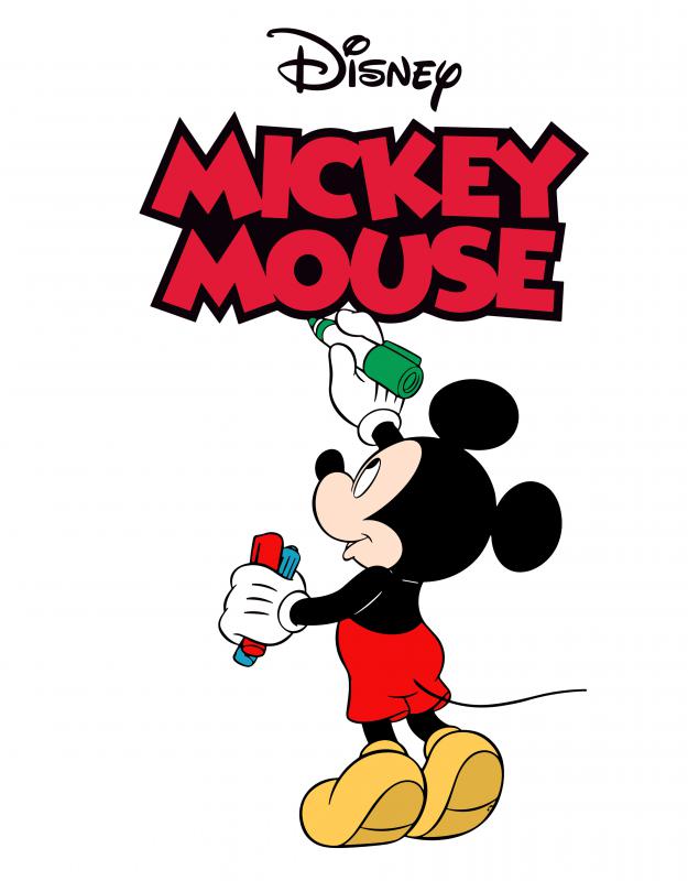 Mickey mouse - Miki egér rajzol mintás póló