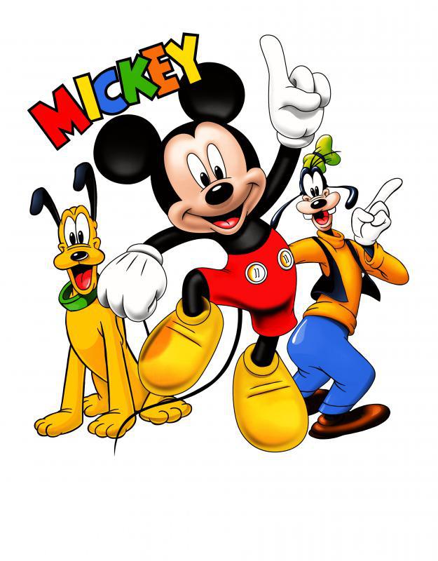 Mickey, Pluto és Goffy mintás póló