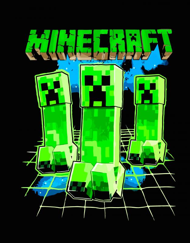 Minecraft - Creeper mintás póló 2