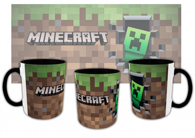 Minecraft mintás bögre