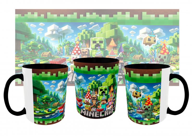 Minecraft mintás bögre 3