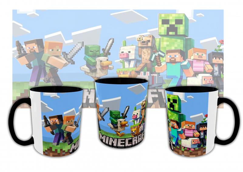 Minecraft mintás bögre 4