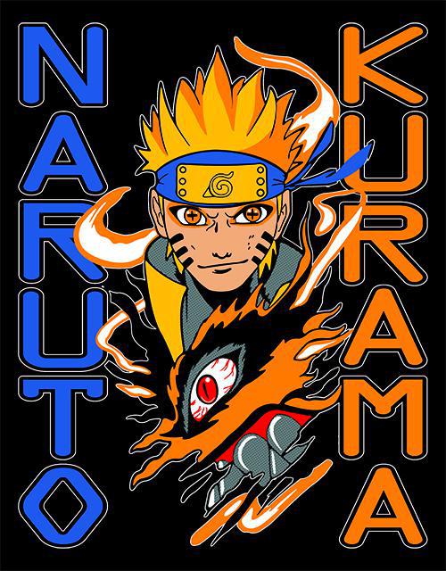 Naruto Kurama mintás póló