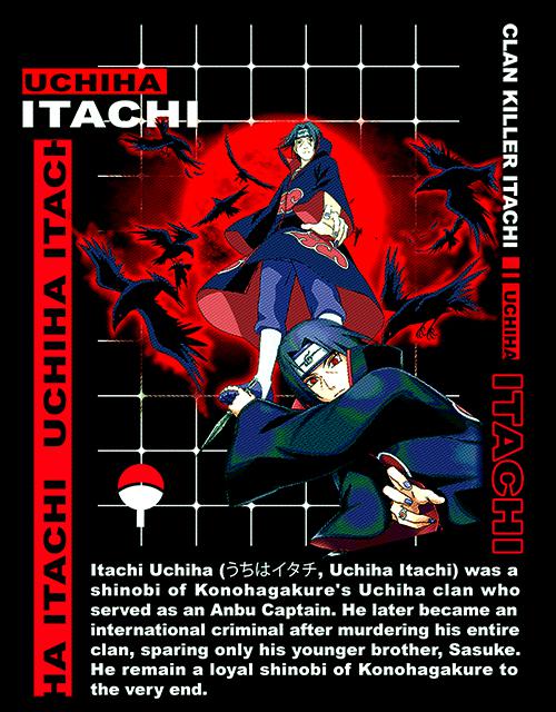 Naruto - Uchiha Itachi mintás póló