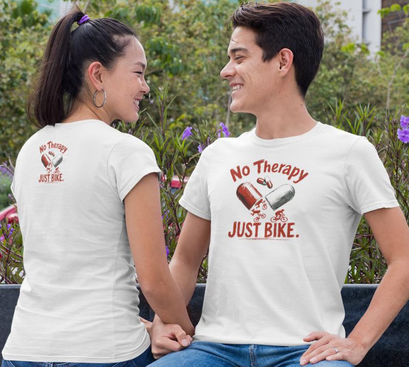 No Therapy - Bringás, kerékpáros mintás póló