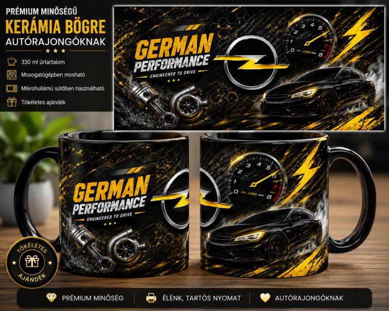 Opel mintás bögre