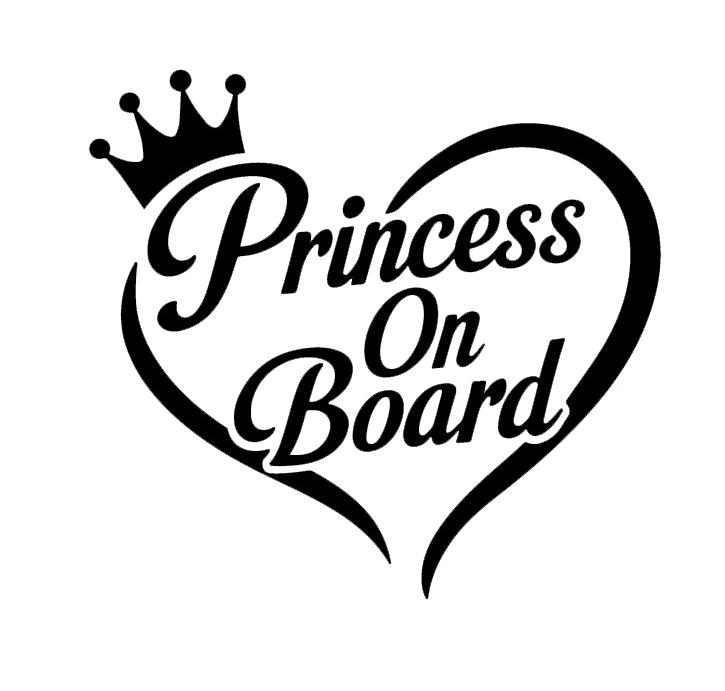 Princess on board - Hercegnő a fedélzeten matrica