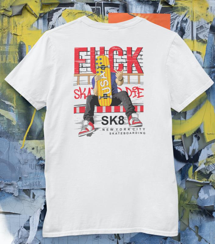 Skate - Fuck mintás póló