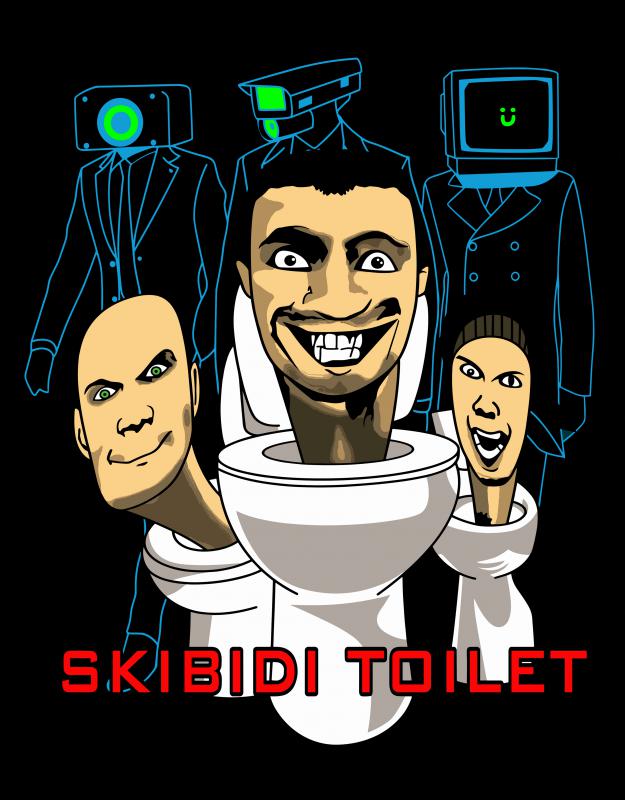 Skibidi Toilet mintás póló 2