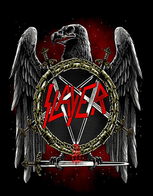 Slayer mintás póló 2