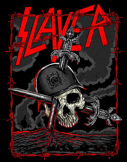 Slayer mintás póló 3