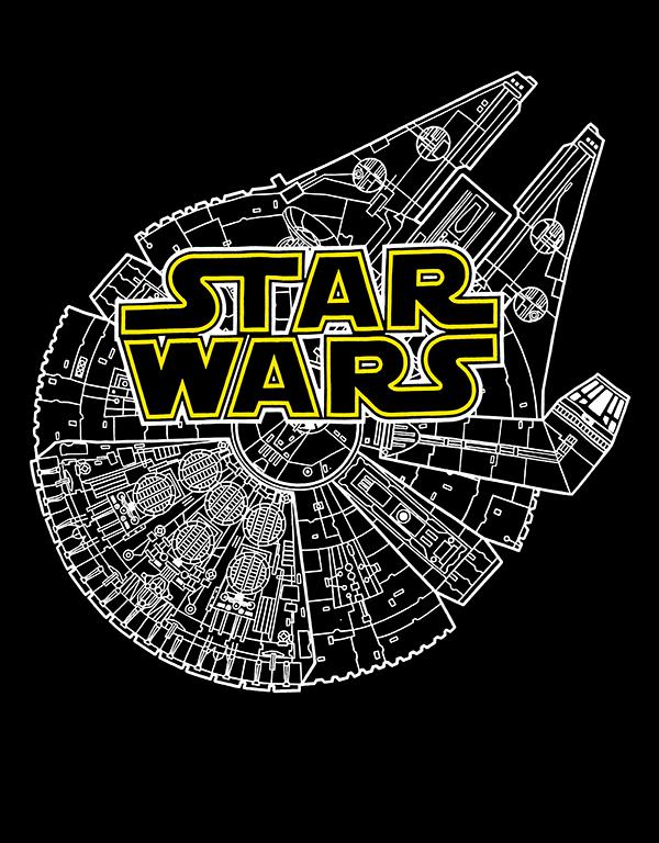 Star Wars - Millennium Falcon mintás