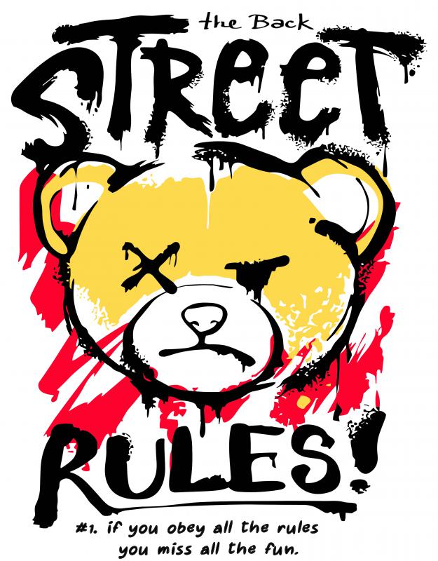 Street Rules mintás póló