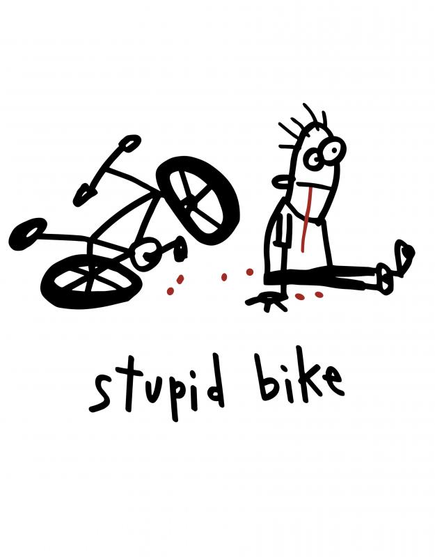 Stupid Bike  - Bringás mintás póló