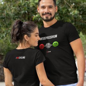 Antidepressivum - Bringás mintás, kerékpáros póló