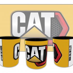 Caterpillar mintás bögre 2