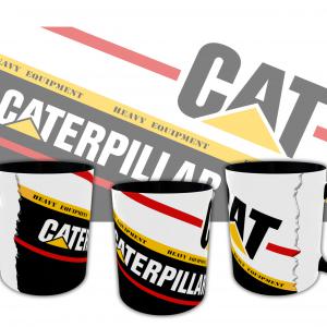 Caterpillar mintás bögre 3