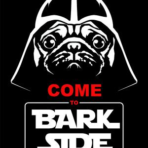Come to Bark Side mintás póló