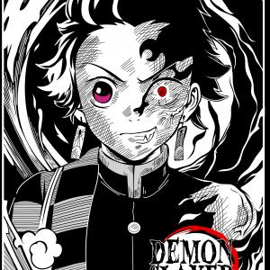 Demon Slayer mintás póló 2