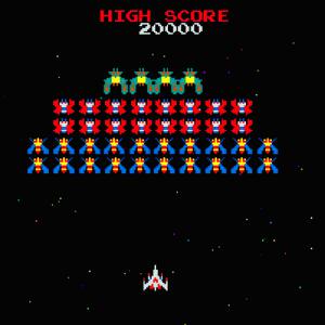 Galaga - Retro game mintás póló