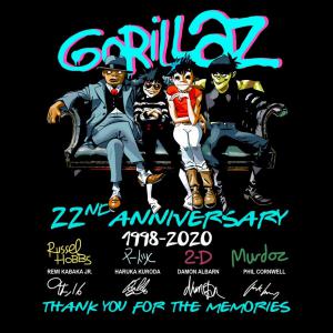 Gorillaz mintás póló