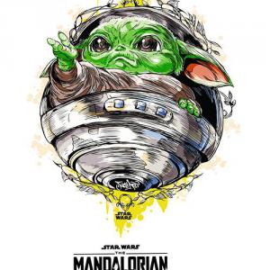 Grogu mintás Star Wars póló 2