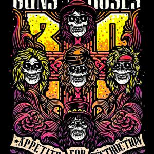Guns n Roses mintás póló 3