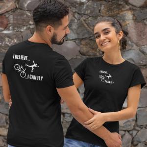 I Belive - Bringás mintás, kerékpáros póló