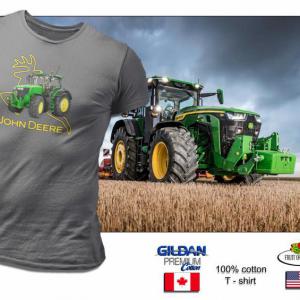 John Deere traktor mintás póló