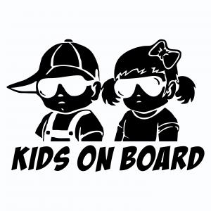 Kids on board matrica