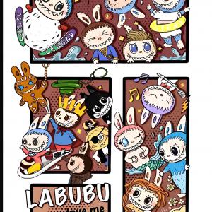 Labubu mintás póló 4