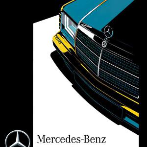 Mercedes W124 mintás póló