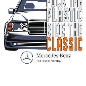 Mercedes W124 mintás póló 2