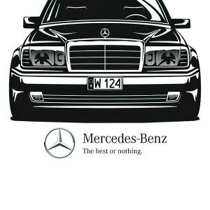 Mercedes W124 mintás póló 4
