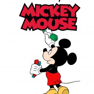 Mickey mouse - Miki egér rajzol mintás póló