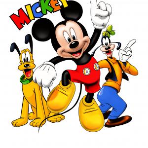 Mickey, Pluto és Goffy mintás póló