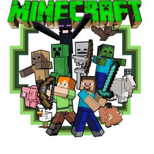 Minecraft karakterek mintás póló