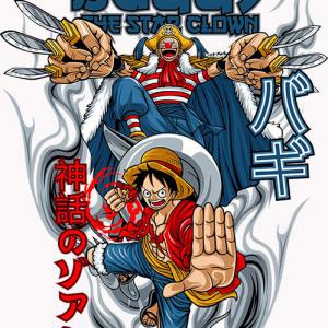 One Piece - Buggy mintás póló