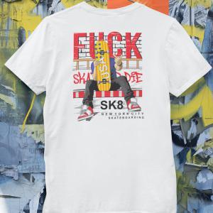 Skate - Fuck mintás póló