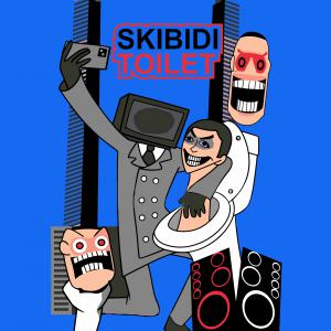 Skibidi Toilet mintás póló