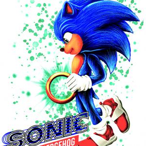 Sonic mintás póló 2