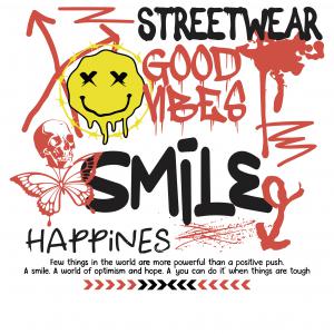 Street wear graffiti mintás póló